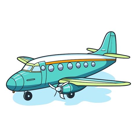 Premium Vector Airplane Cartoon Isolated On White Background Of