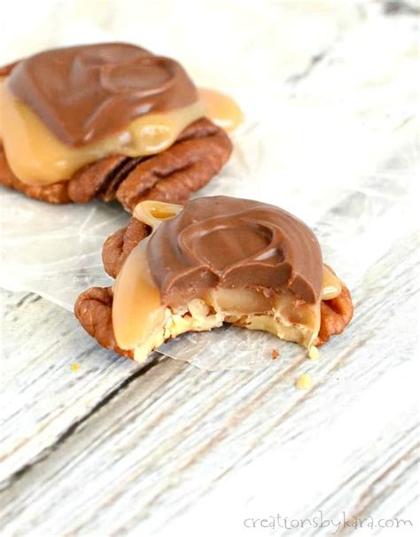 Caramel Pecan Turtles Candy Recipe Creations By Kara