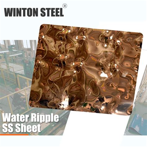 Mirror Rose Gold Water Ripple Stainless Steel Sheet Winton Steel