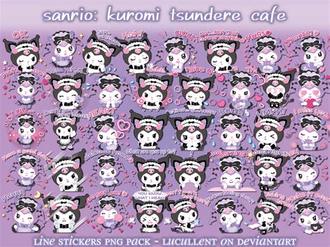 Sanrio Kuromi Tsundere Cafe Line Stickers By Lucullent On Deviantart