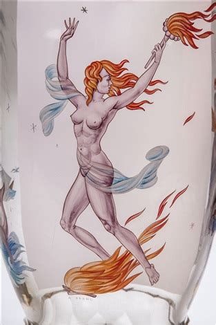 Große seltene Vase mit Allegorien der Vier Elemente von Alexander Pfohl