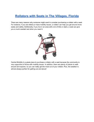 PPT Rollators With Seats In The Villages Florida PowerPoint