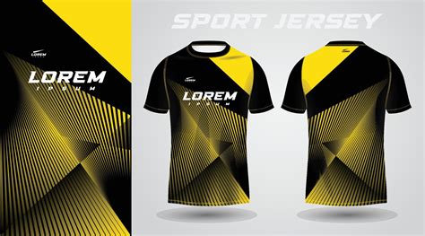 Black And Yellow Shirt Sport Jersey Design Vector Art At Vecteezy