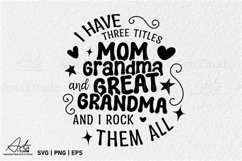 Funny Mom Grandma Great Grandma Svg Graphic By Artstitude · Creative