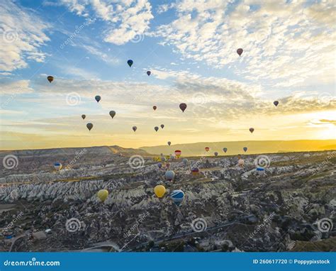 Spectacular Drone View Of Hot Air Balloons Ride Over Turkey S Iconic