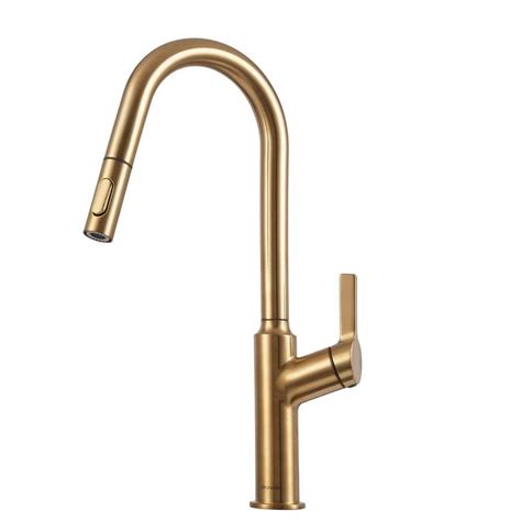 Clearwater Clearwater Karuma Pull Out Brushed Brass Tap Kitchen Sinks And Taps