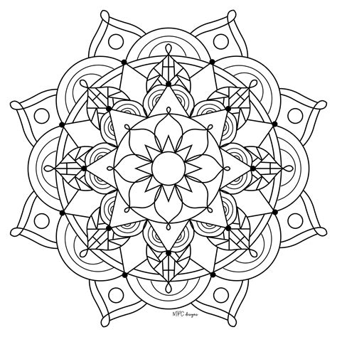Dessin A Imprimer Mandala Facile Mandala Mandala Facile Coloriage Images