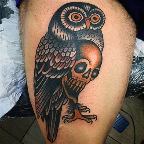 Owl Skull Tattoo Designs For Men Cool Ink Ideas