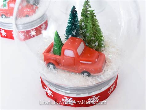 Dollar Tree Christmas Snow Globes - Live Like You Are Rich