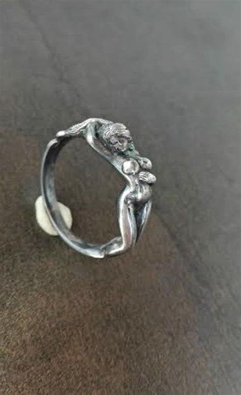 This Handmade Naked Woman Ring Is Made Of Sterling Silver And Was