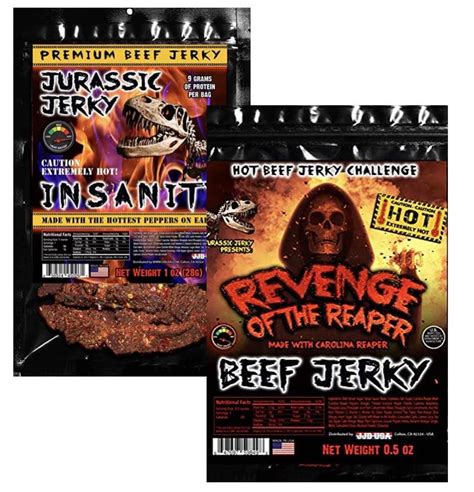 Jurrasic Jerky Beef Jerky Hot Pack Insanity X Revenge Of Reaper Yaxa Colombia