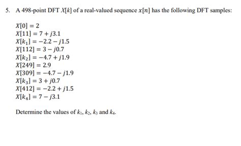 Solved A Point Dft X K Of A Real Valued Sequence Chegg