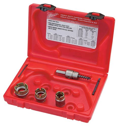 MILWAUKEE Hole Cutter Kit, Primary Material Application Metal, Carbide ...