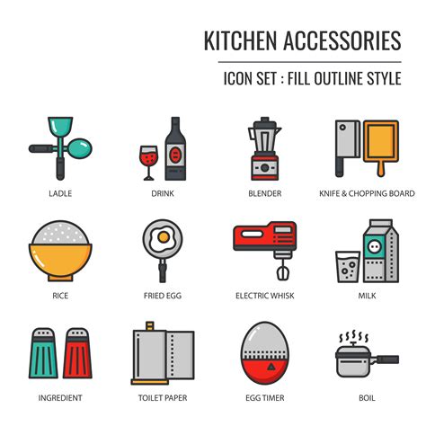 kitchen accessories icon 643959 Vector Art at Vecteezy