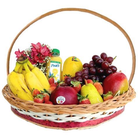 Cesta De Frutas Para Presente - Cesta de Frutas E Flores - Fênix Floricultura - Flores, Cestas e Presentes