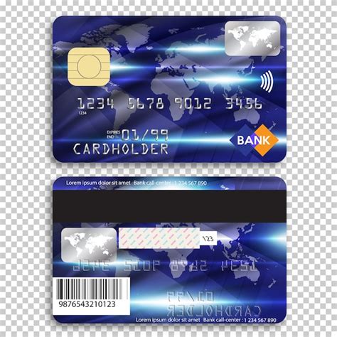 Premium Vector Realistic Detailed Credit Card Front And Back Side