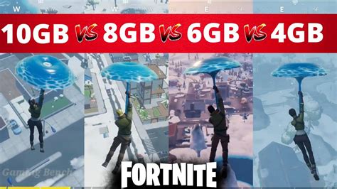 Fortnite 4gb Vs 6gb Vs 8gb Vs 10gb Ram Test 2020 YouTube