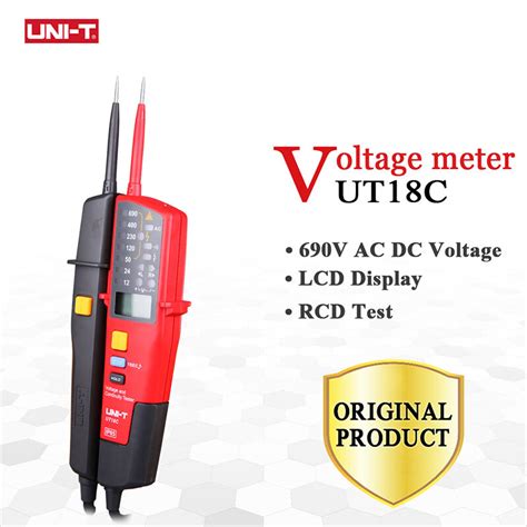 Uni T Voltage And Continuity Testers Ut18c Ut18d Digital Voltmeter 690v