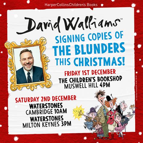 The Blunders Christmas Signings The World Of David Walliams