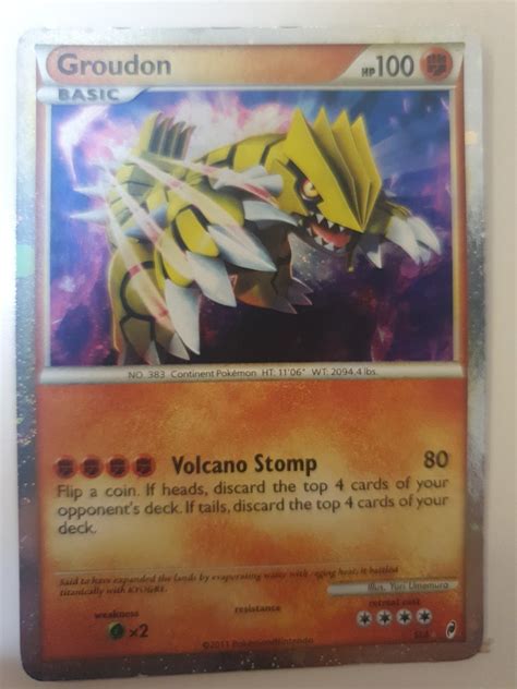 Shiny Groudon Card