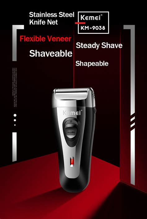 Kemei Rechargeable Electric Shaver Cordless Usb Shaving Machine Barber