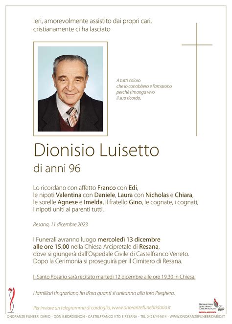 Dionisio Luisetto Dario Onoranze Funebri