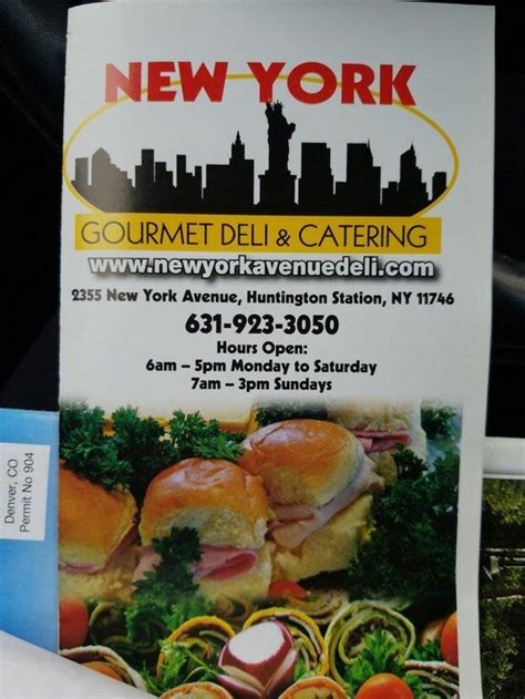 Menu At New York Gourmet Deli And Catering Huntington Station