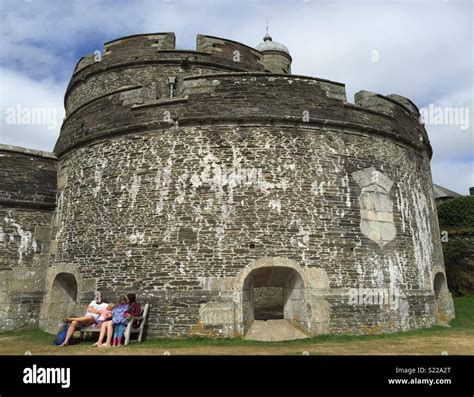 St Mawes Castle Cornwall Stock Photo Alamy