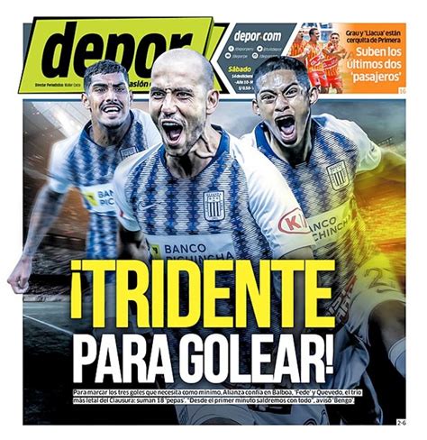 Alianza Lima Vs Binacional Las Portadas De Los Diarios A Un D A De La