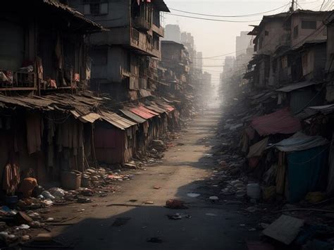 Premium AI Image Slum Area Background