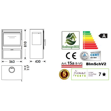 Poêle à bois Onix EcoDesign 7 1 kW PANADERO