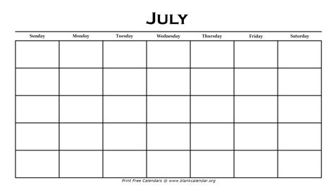 Printable July Calendar Free Ryann Florence