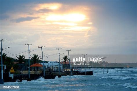 Maçarico Beach At Dusk During High Tide High-Res Stock Photo - Getty Images