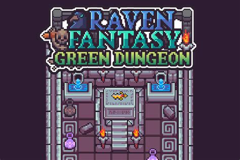 Green Dungeon Pixel Art Tileset Download - CraftPix.net