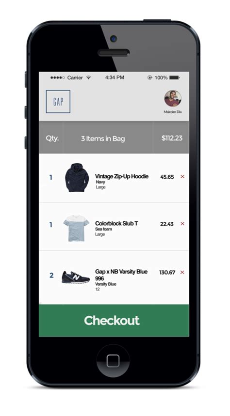 Gap App Redesign On Behance