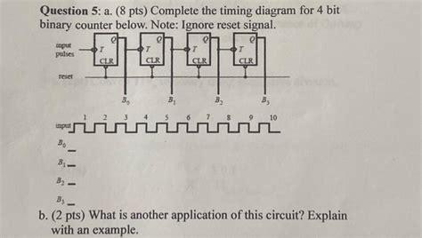 Solved Question 5 A 8 Pts Complete The Timing Diagram