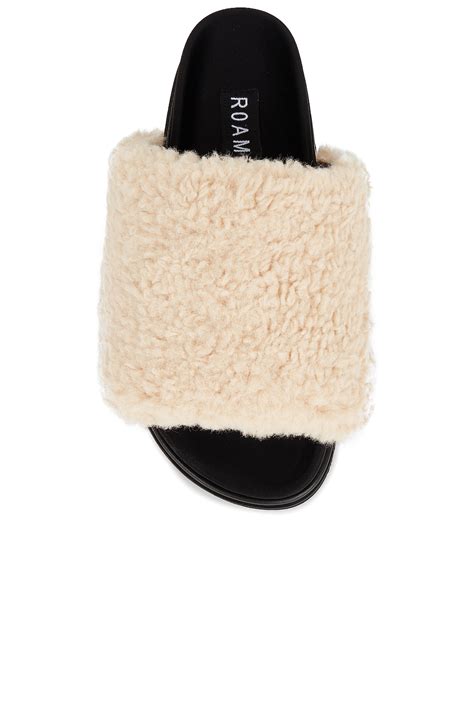 R0AM Fuzzy Platform Slide In Nude REVOLVE