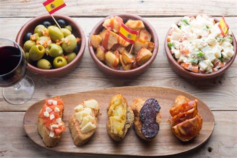 Premium Photo | Tapas typical food in spain