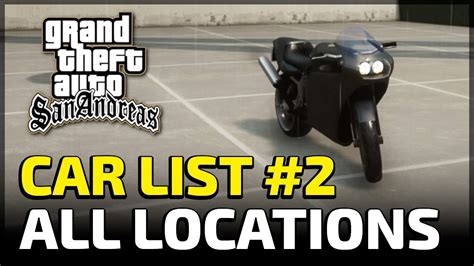 Car List All Import Export Car Locations Gta San Andreas