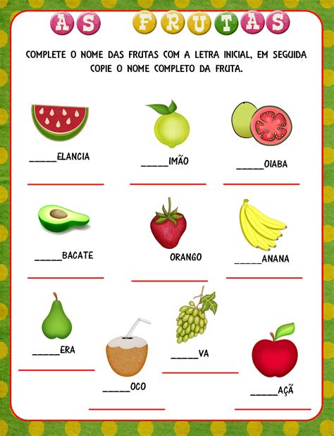 Projeto As Frutas S Escola