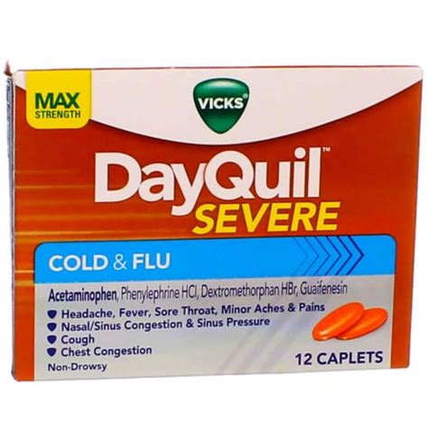 Vicks Dayquil Severe Cold Flu Relief Caplets Ct Count King