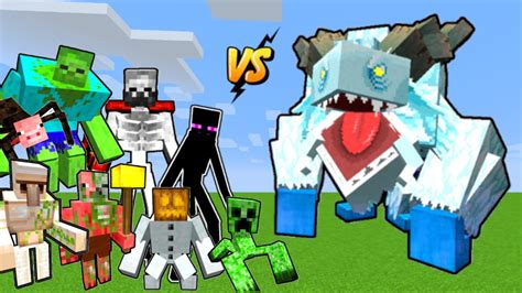 Frostmaw Vs Mutant Monsters In Minecraft Youtube