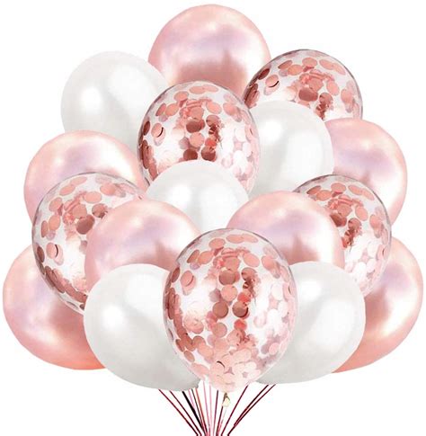 Balony Rose Gold Konfetti Bia E Urodziny Zestaw Allegro Pl