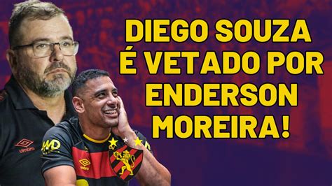 TÉCNICO DO SPORT ENDERSON MOREIRA veta reestreia de DIEGO SOUZA contra