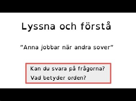 How To Learn Swedish Lyssna Och F Rst Youtube