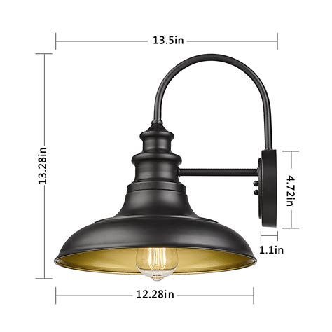 Diyel Outdoor Barn Light Fixture Farmhouse Wall Mount Light Gooseneck