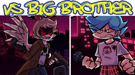 Friday Night Funkin Vs Big Brother Full Week 2 Cutscenes Ending Fnf Modhard Bf Big Bro Otosection