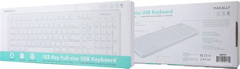 Macally Full Size Usb Wired Keyboard For Mac And Pc Plug And Play Wired Computer Keyboard