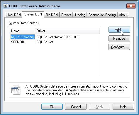 Creating Odbc Connections In Microsoft Windows