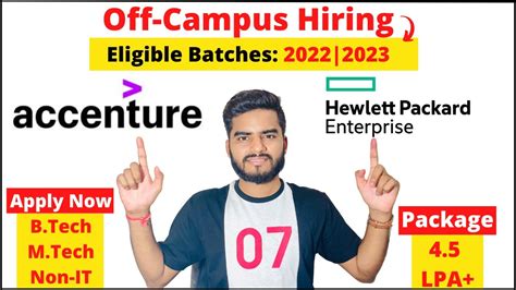 Off Campus Placement For 2022 2023 Batch Accenture And HPE Are